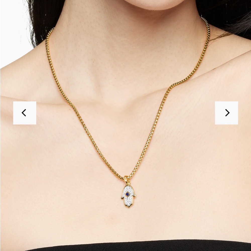David Yurman Gold and Diamonds Hamsa Pendant - Picture 8 of 11